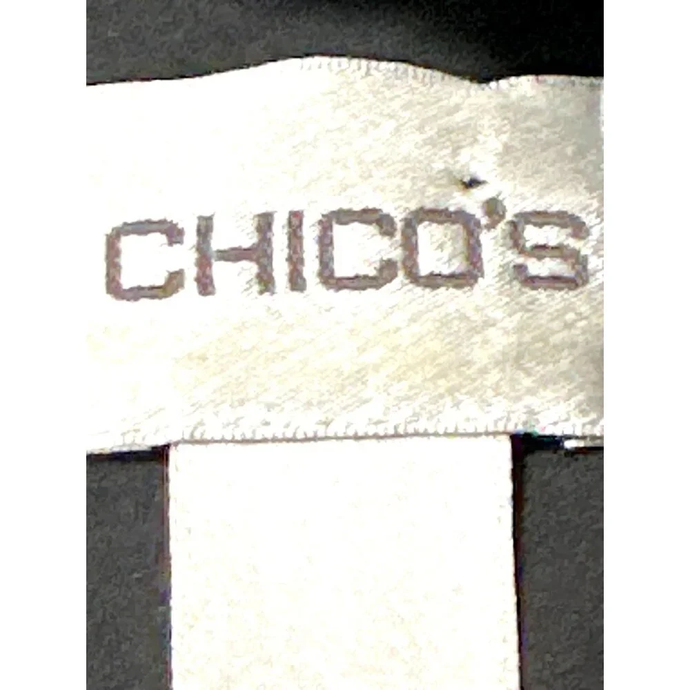 Chicos Black Button Up Tunic Shirt Chic Versatile Classic Long Sleeve Collar - Picture 5 of 9